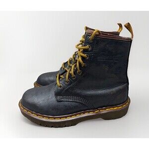 Vintage Dr. Martens Made in England 8 Eye Black Leather Boots UK 5 Men Sz 6